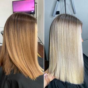 Hair color in koh samui before & after