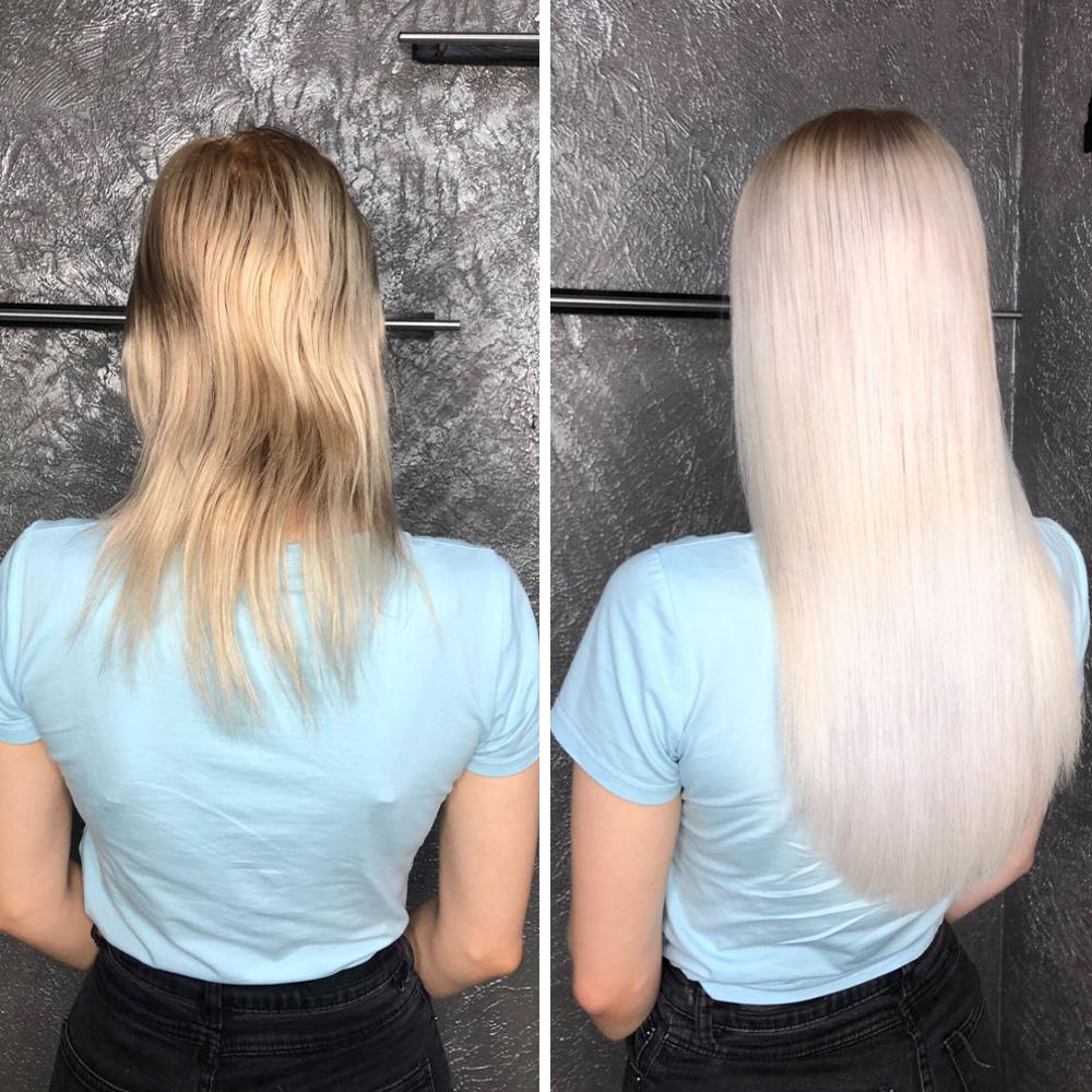 Hair extensions in koh samui before and after picture